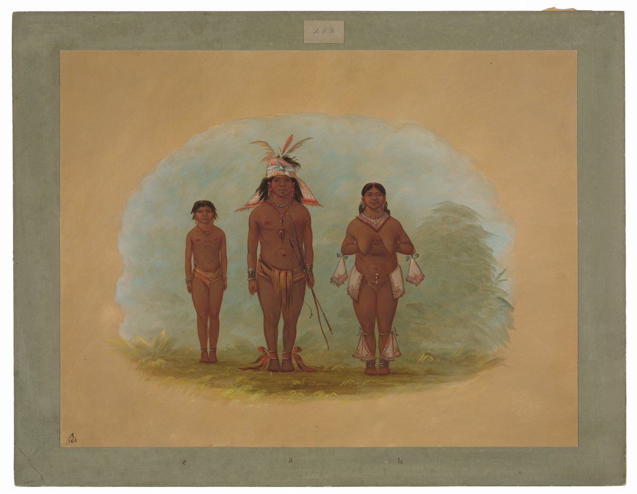 Une Famille Chetibo - George Catlin