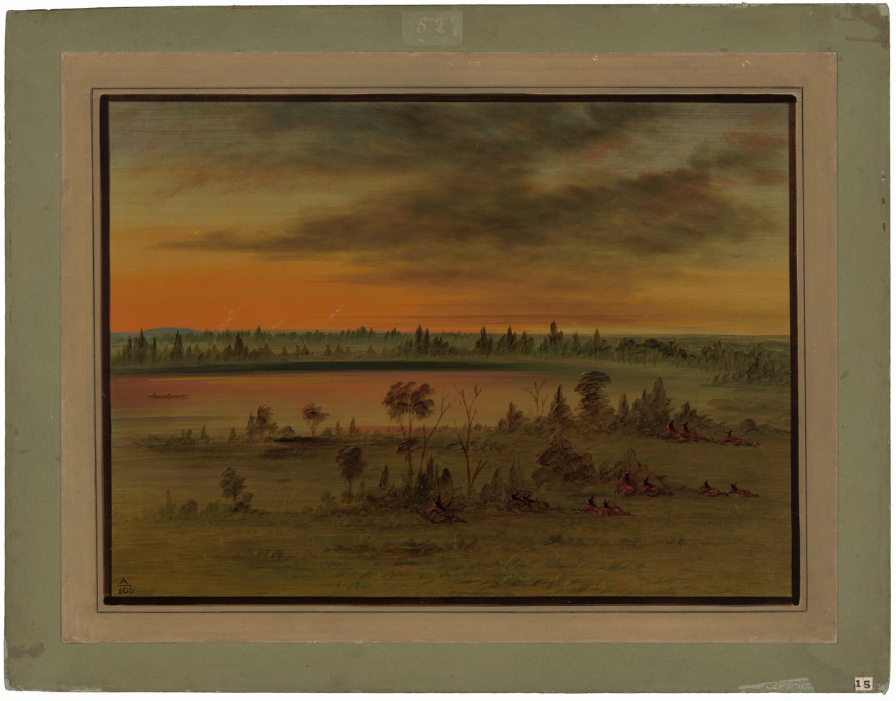 Un groupe de guerre Sioux - George Catlin