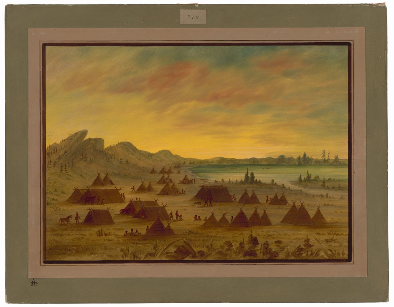 Un village Apache - George Catlin