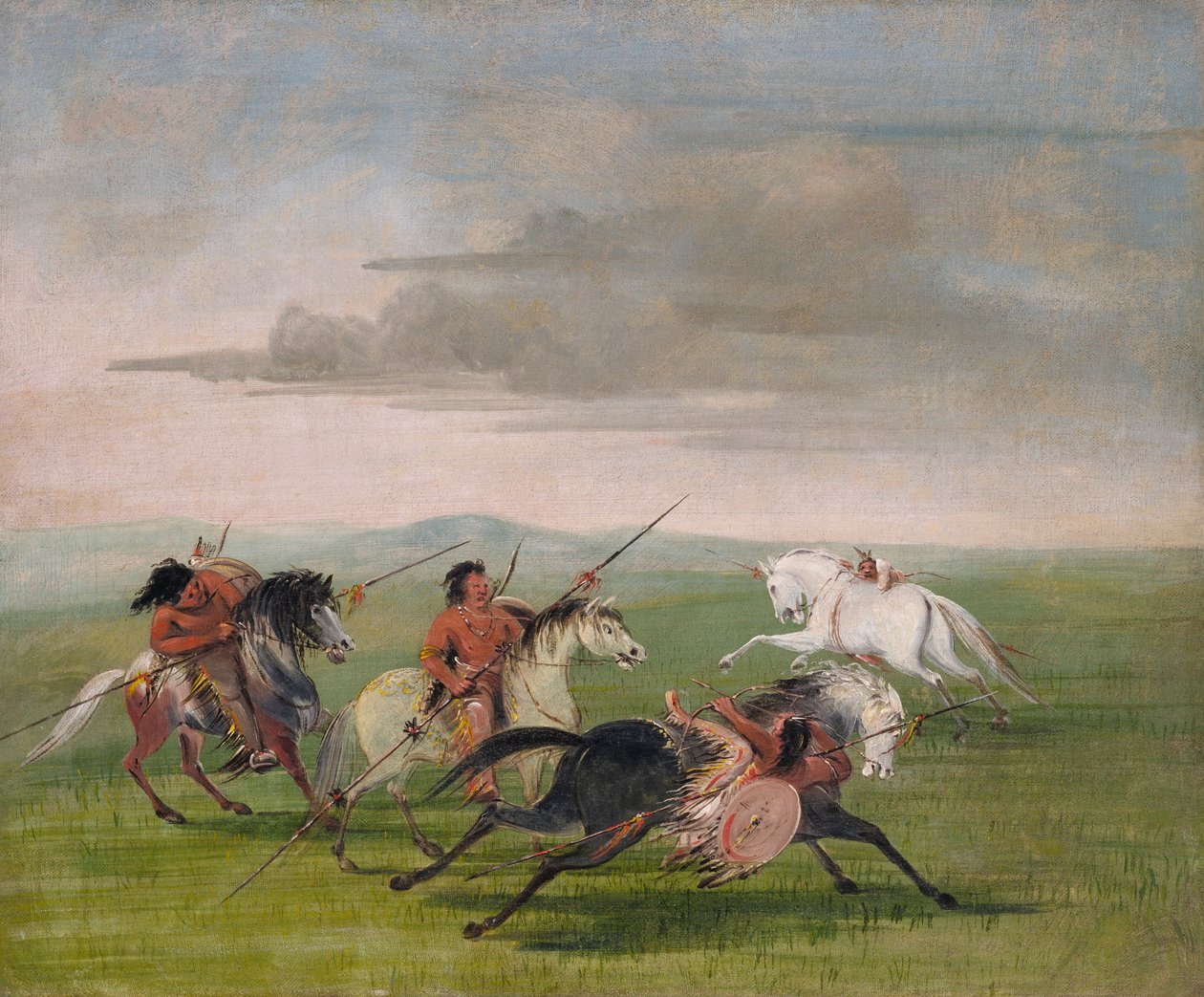 Exploits équestres des Comanches, 1834-35 - George Catlin