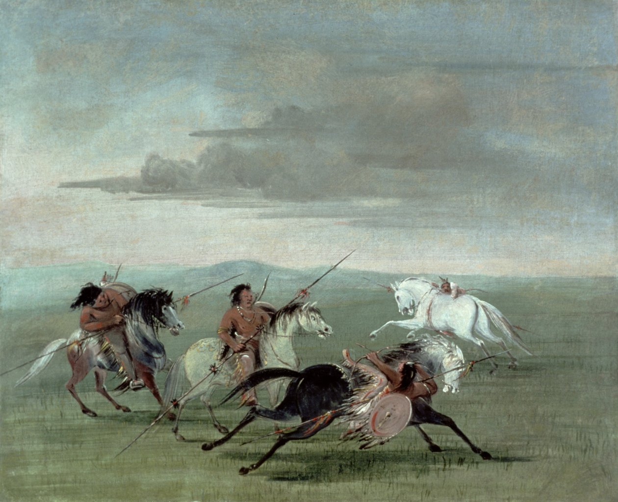 Exploits équestres des Comanches - George Catlin