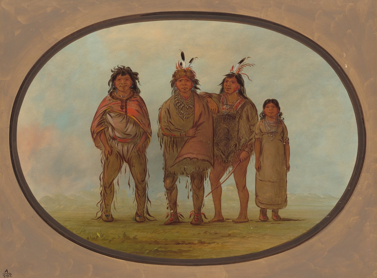 Quatre Indiens Dogrib, 1855-1869 - George Catlin