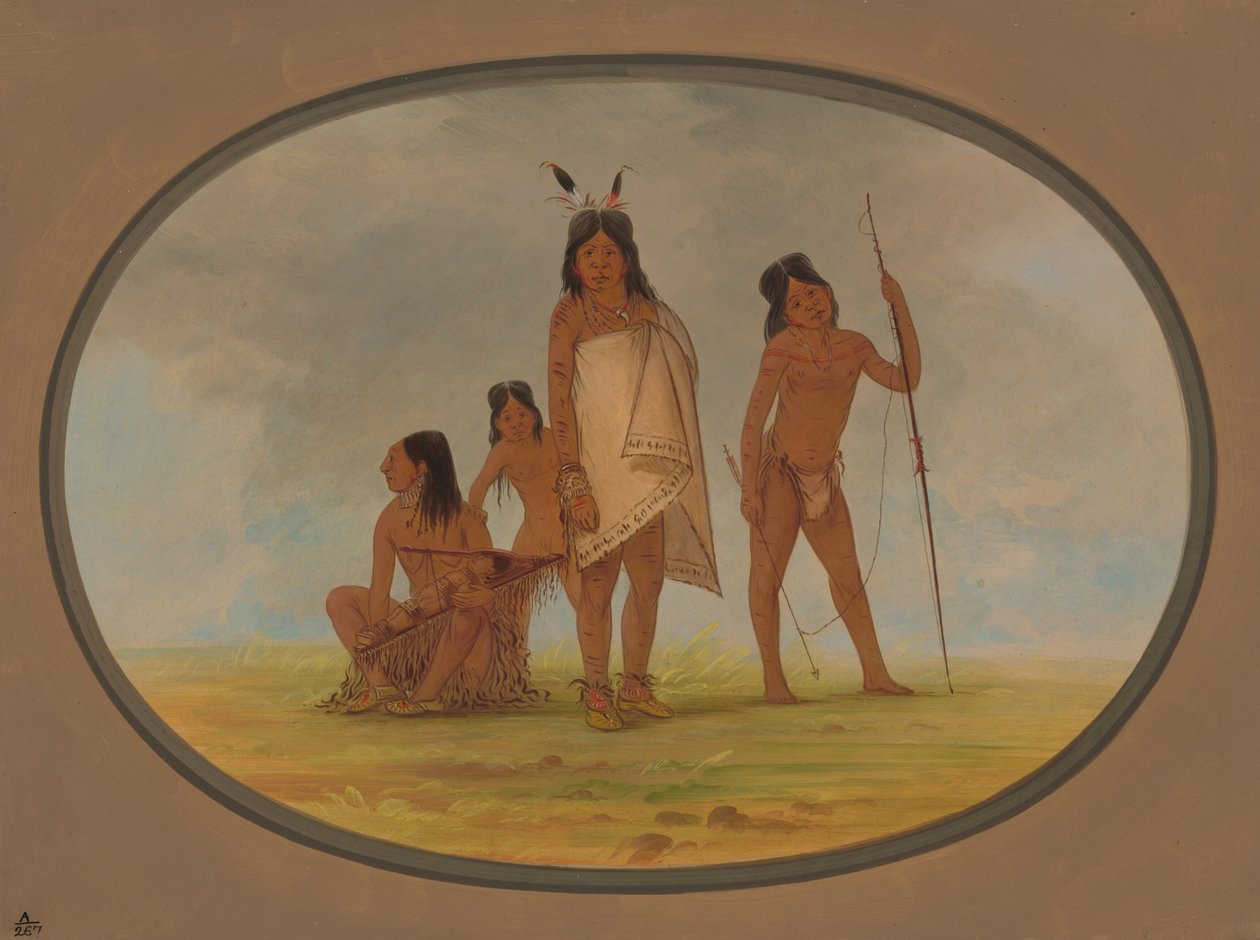 Quatre Indiens Flathead, 1855-1869 - George Catlin