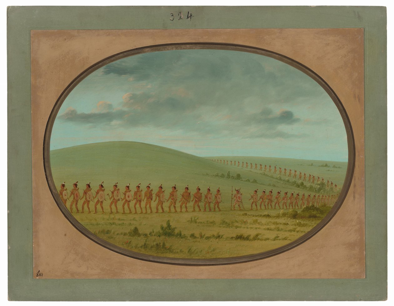 File indienne - Iowa - George Catlin