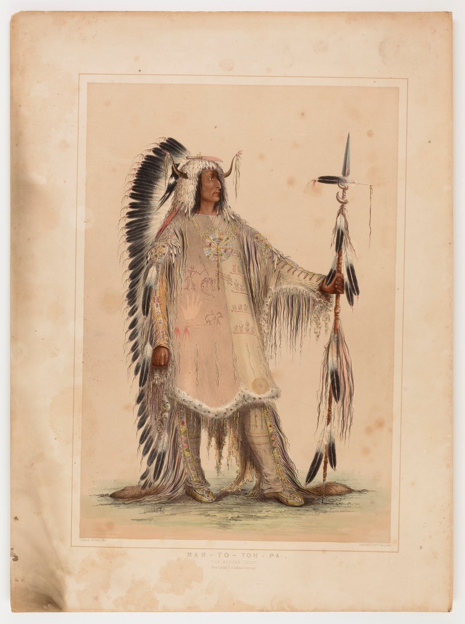 Mah-to-toh-pa, le chef des Mandans - George Catlin