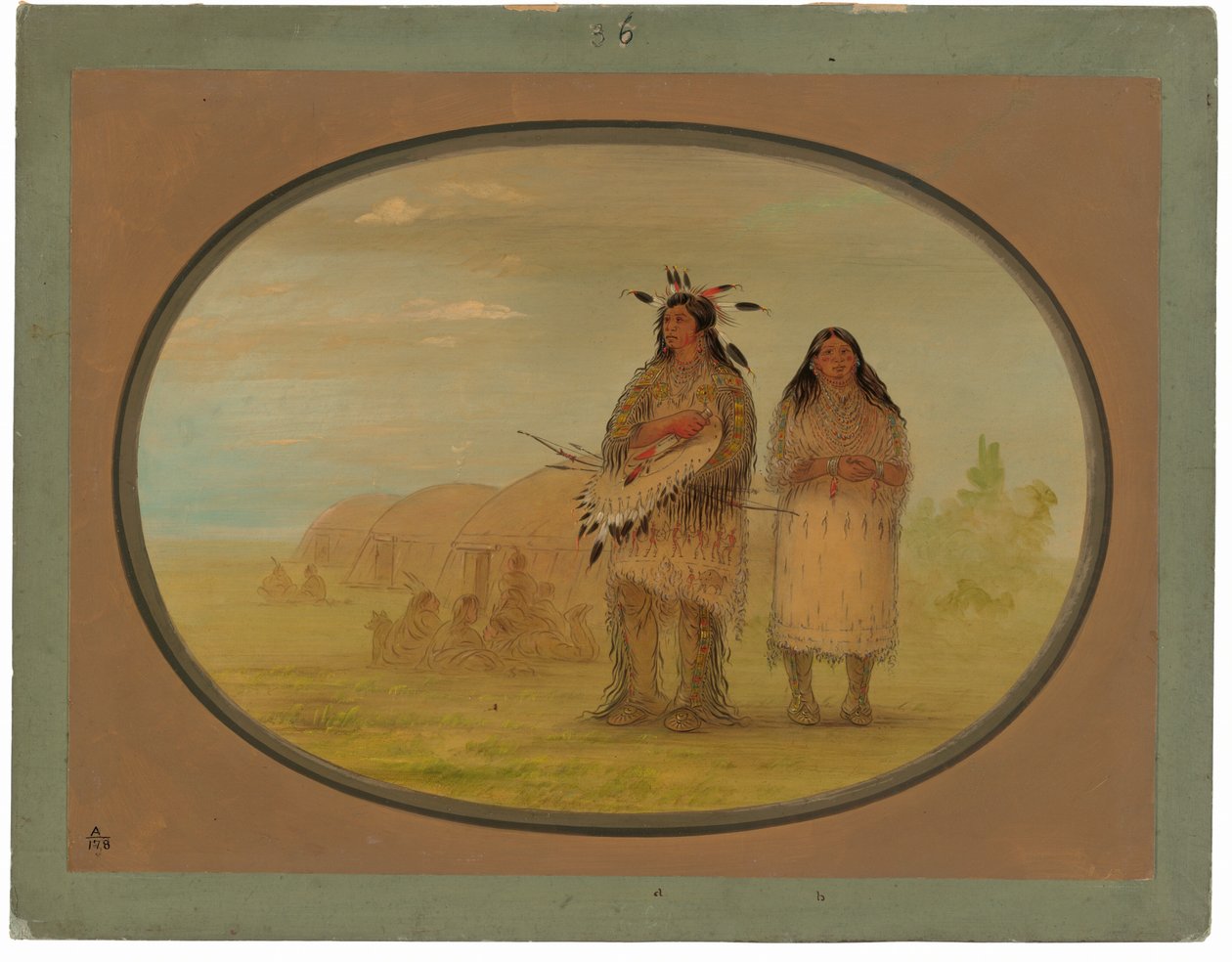 Chef Riccarree et sa femme - George Catlin