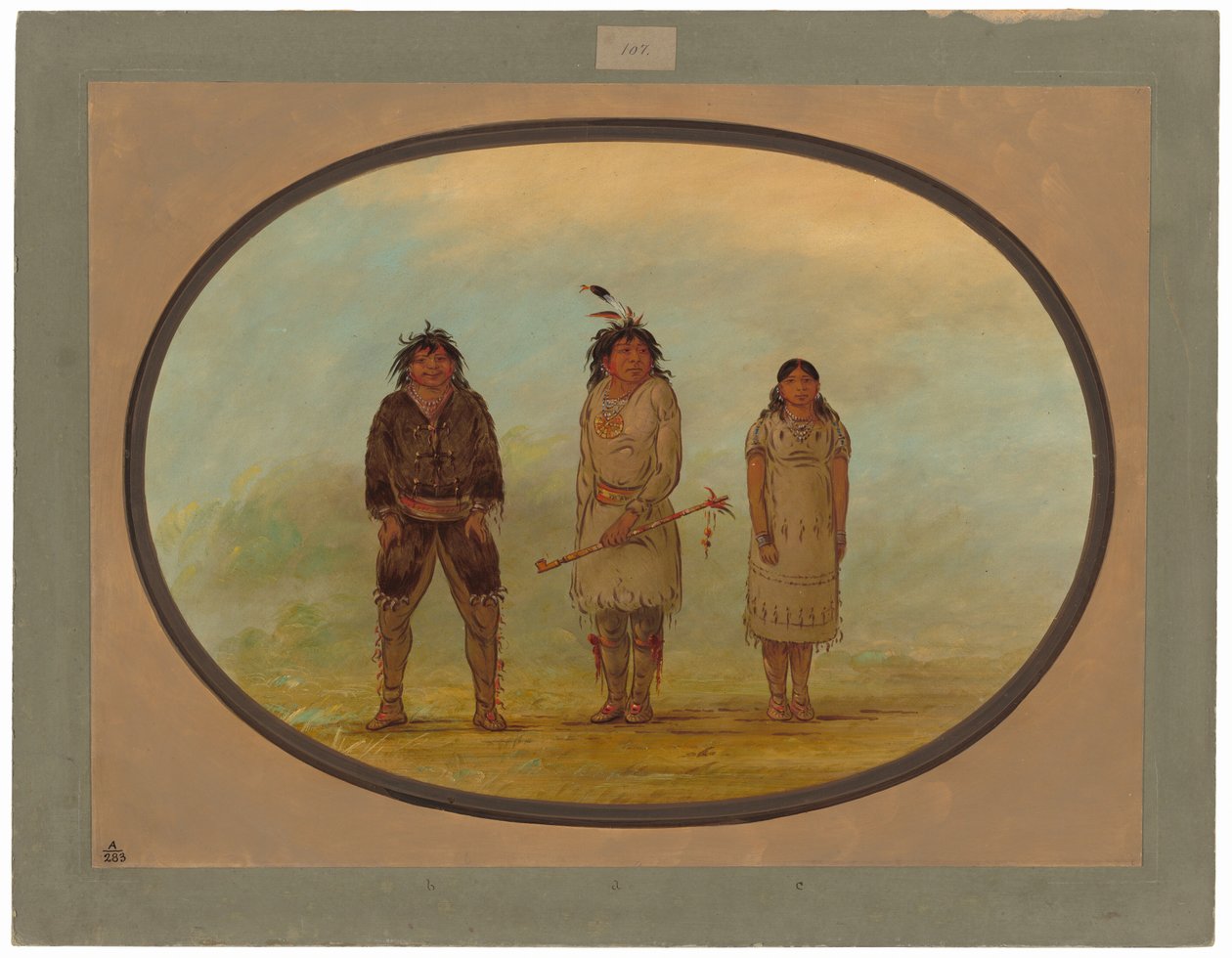 Trois Indiens Selish - George Catlin