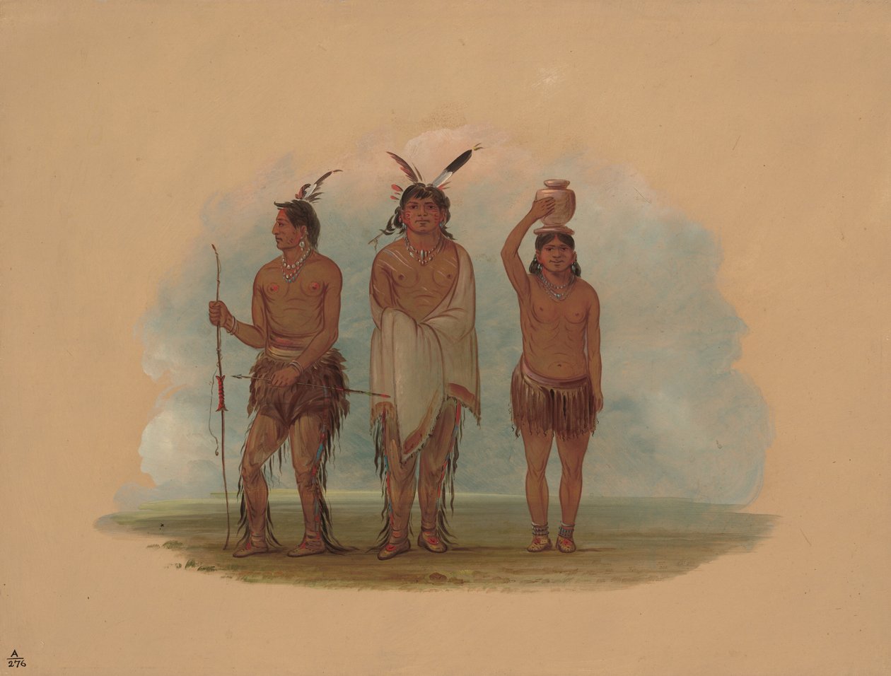 Trois Indiens Walla Walla, 1855-1869 - George Catlin