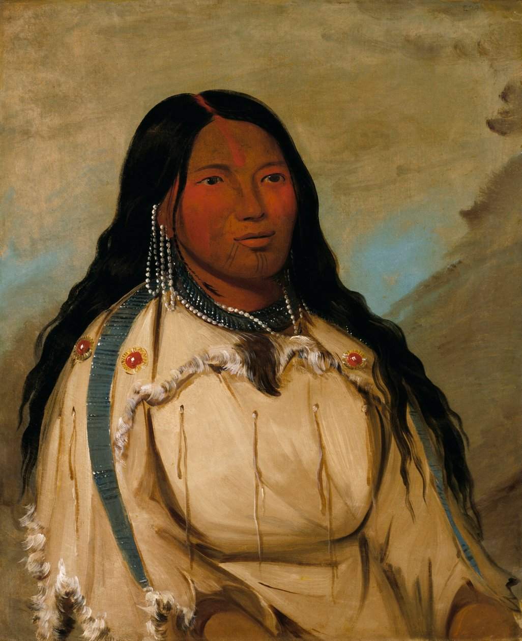 Tow-ée-ka-wet, une femme crie - George Catlin