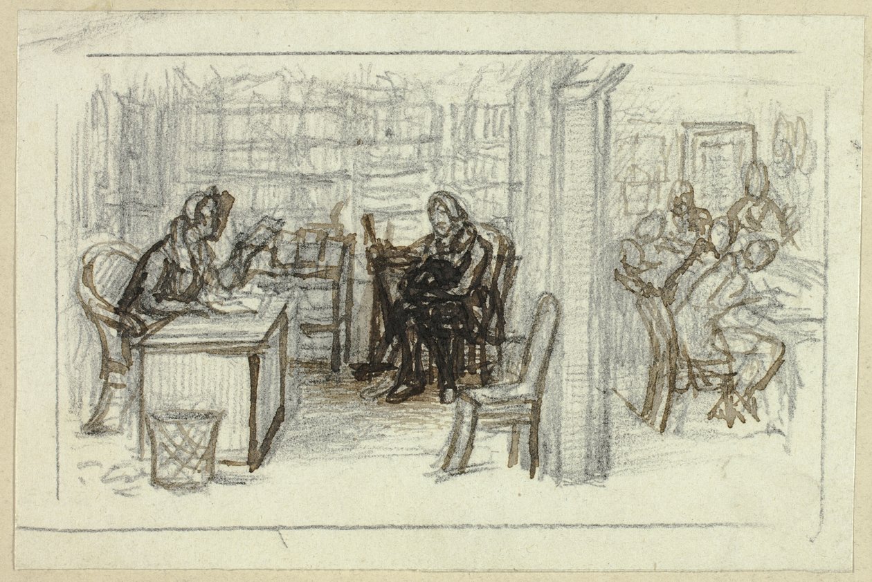 Vue de la Bibliothèque - George Cattermole