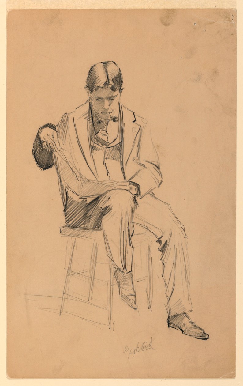 Homme assis - George Charles Aid