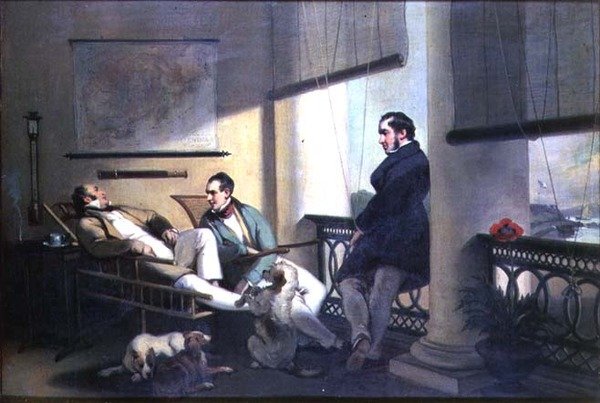 La véranda de Dent, Macao - George Chinnery