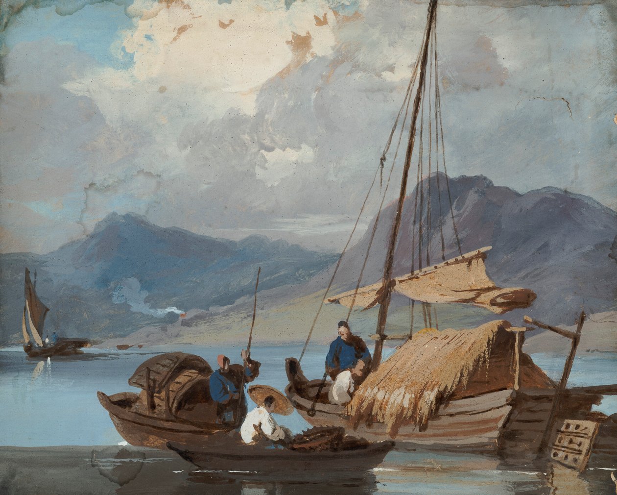 Bateau Tanka au large de Macao - George Chinnery
