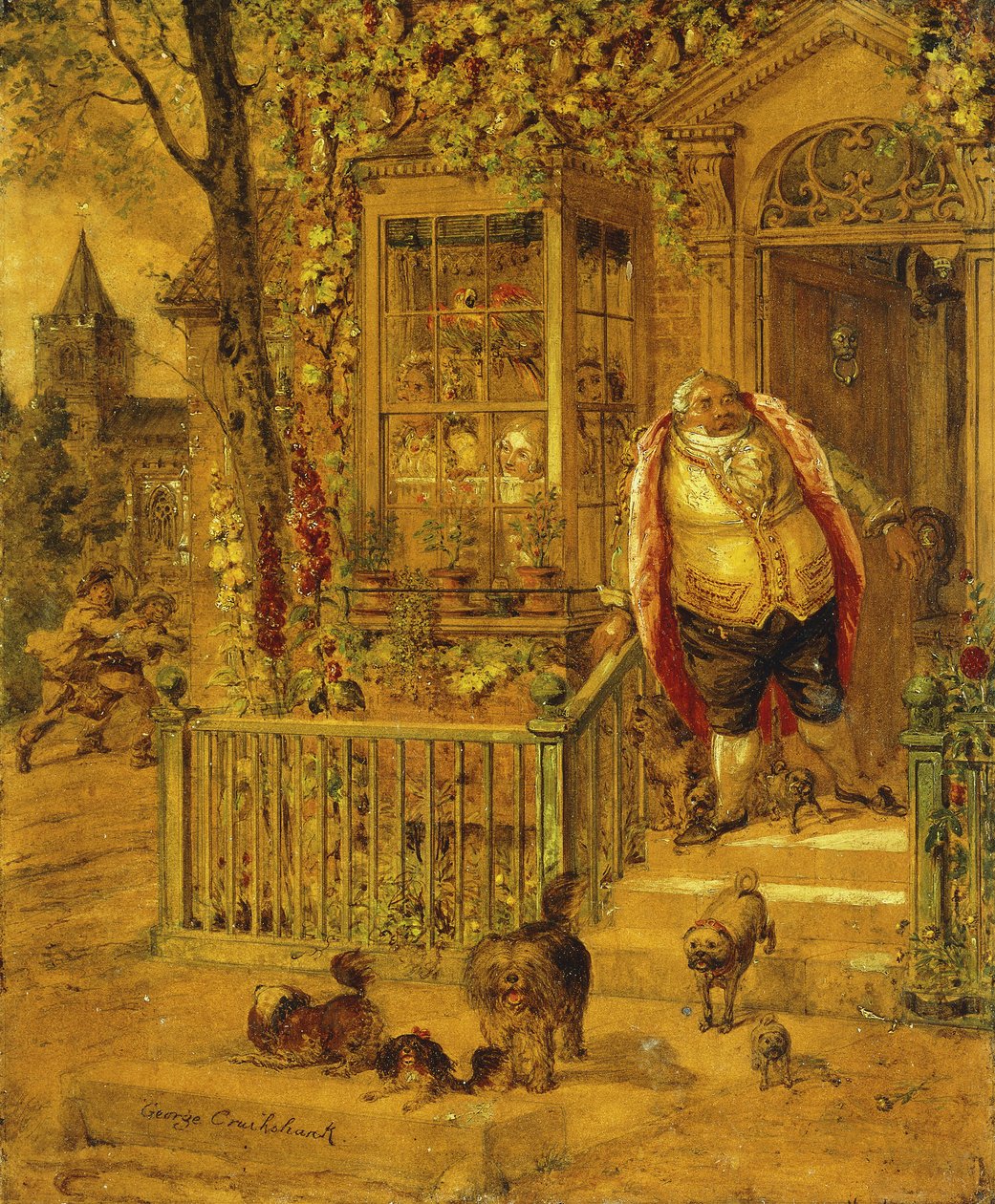 Un coup de sonnette - George Cruikshank
