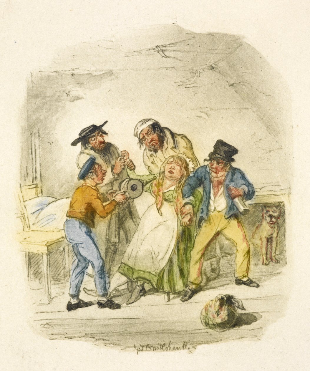 Illustration pour "Oliver Twist" - George Cruikshank