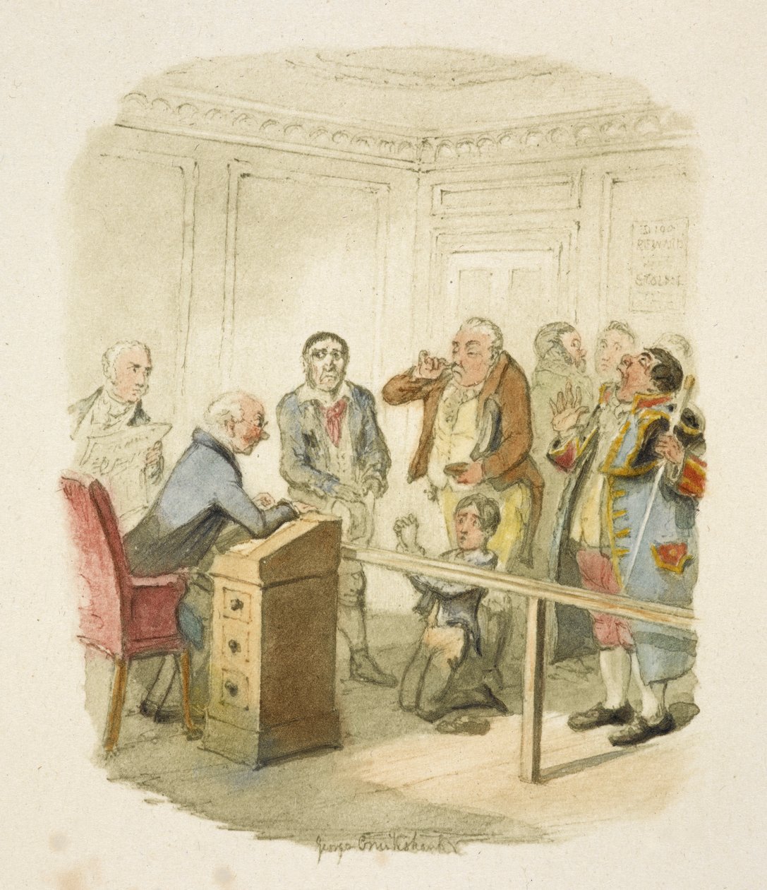Illustration pour "Oliver Twist" - George Cruikshank