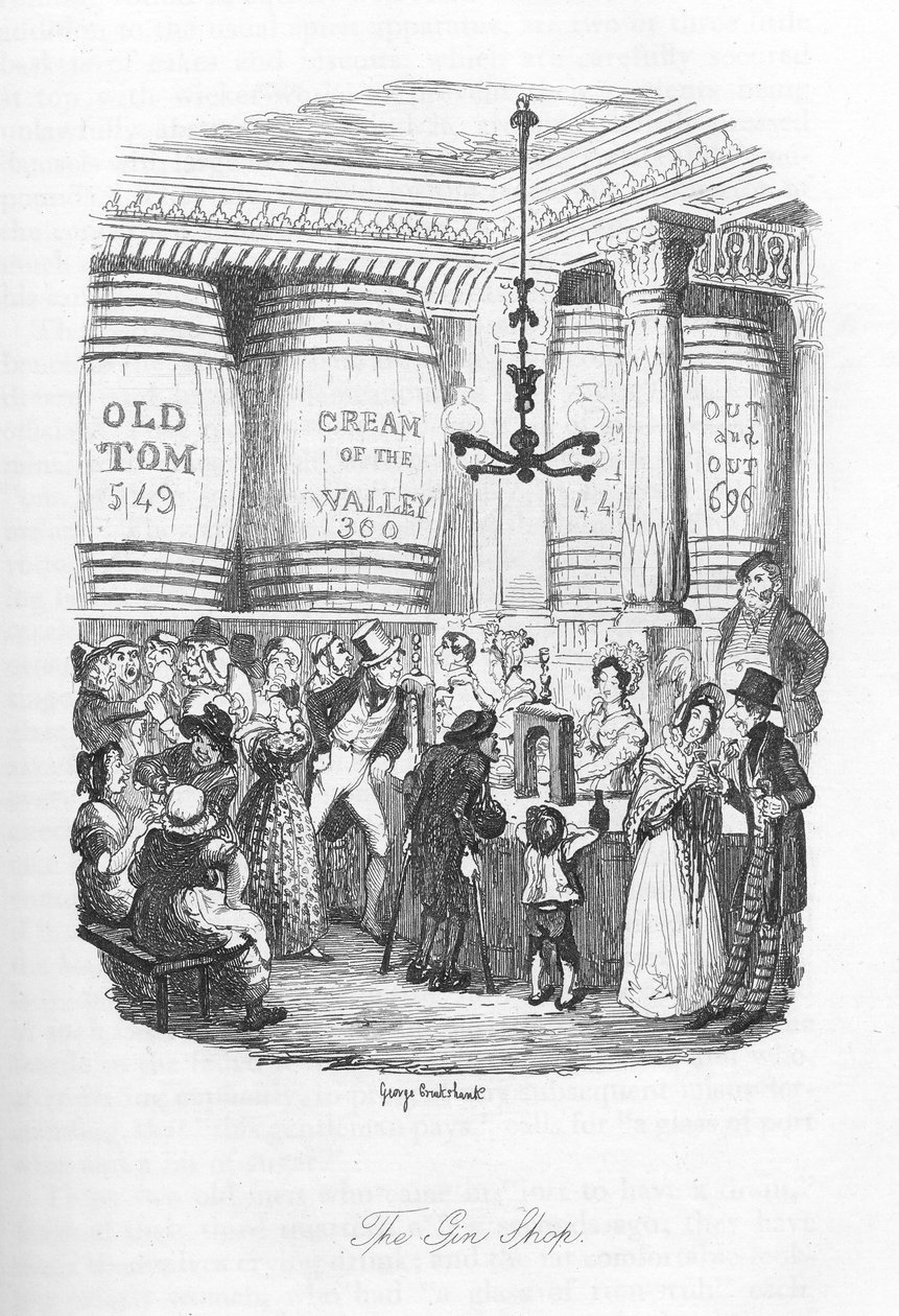 Le magasin de gin, c.1836 - George Cruikshank