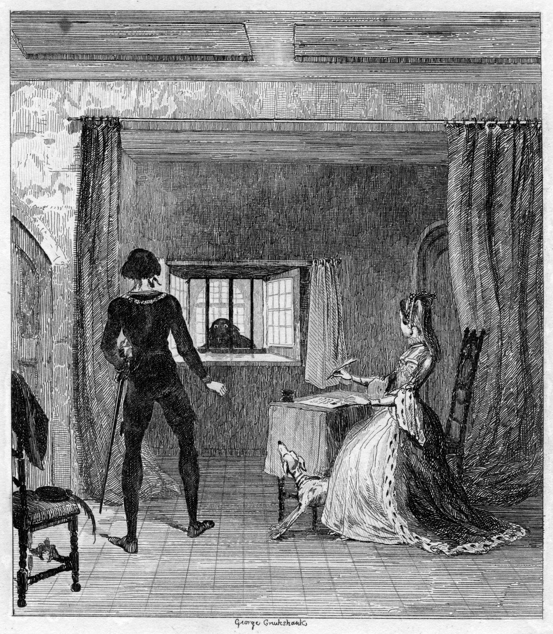 Le mandat de mort, 1840 - George Cruikshank