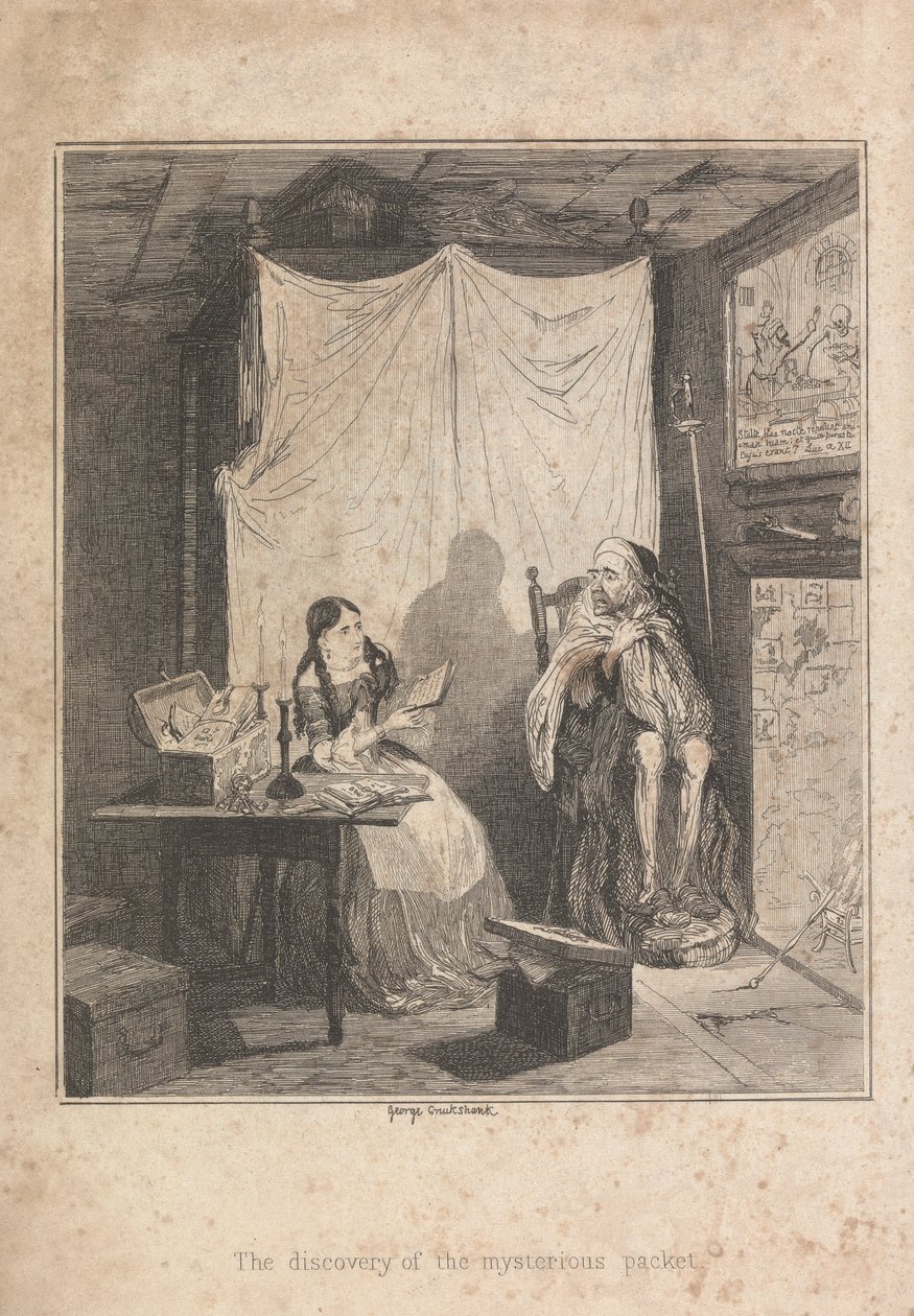 La découverte du paquet mystérieux - George Cruikshank