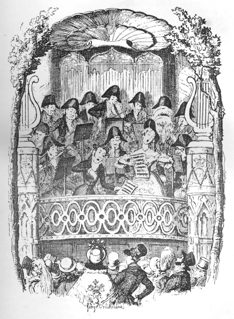 Jardins de Vauxhall de jour, vers 1900 - George Cruikshank