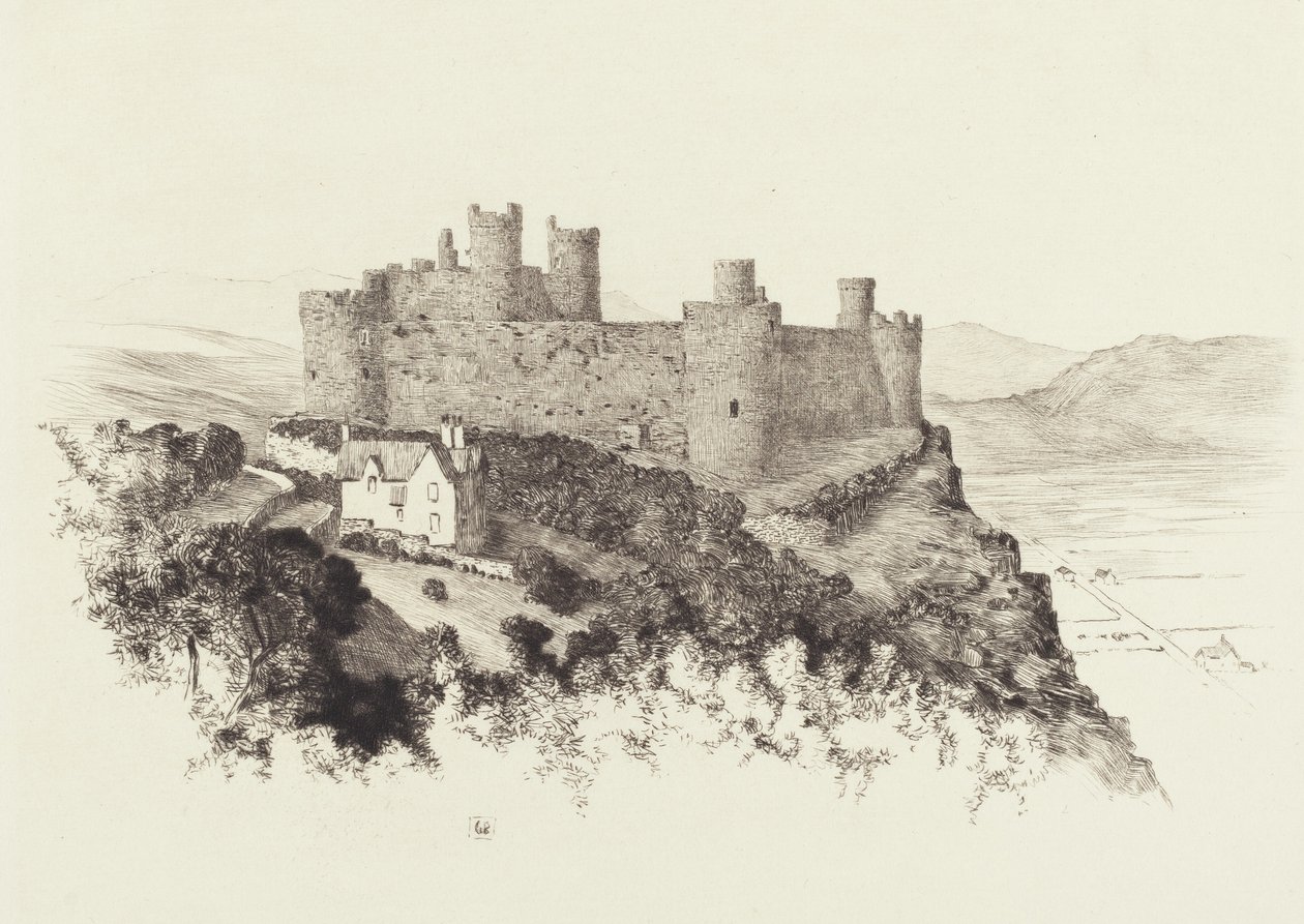 Château de Harlech, Pays de Galles - George Elbert Burr