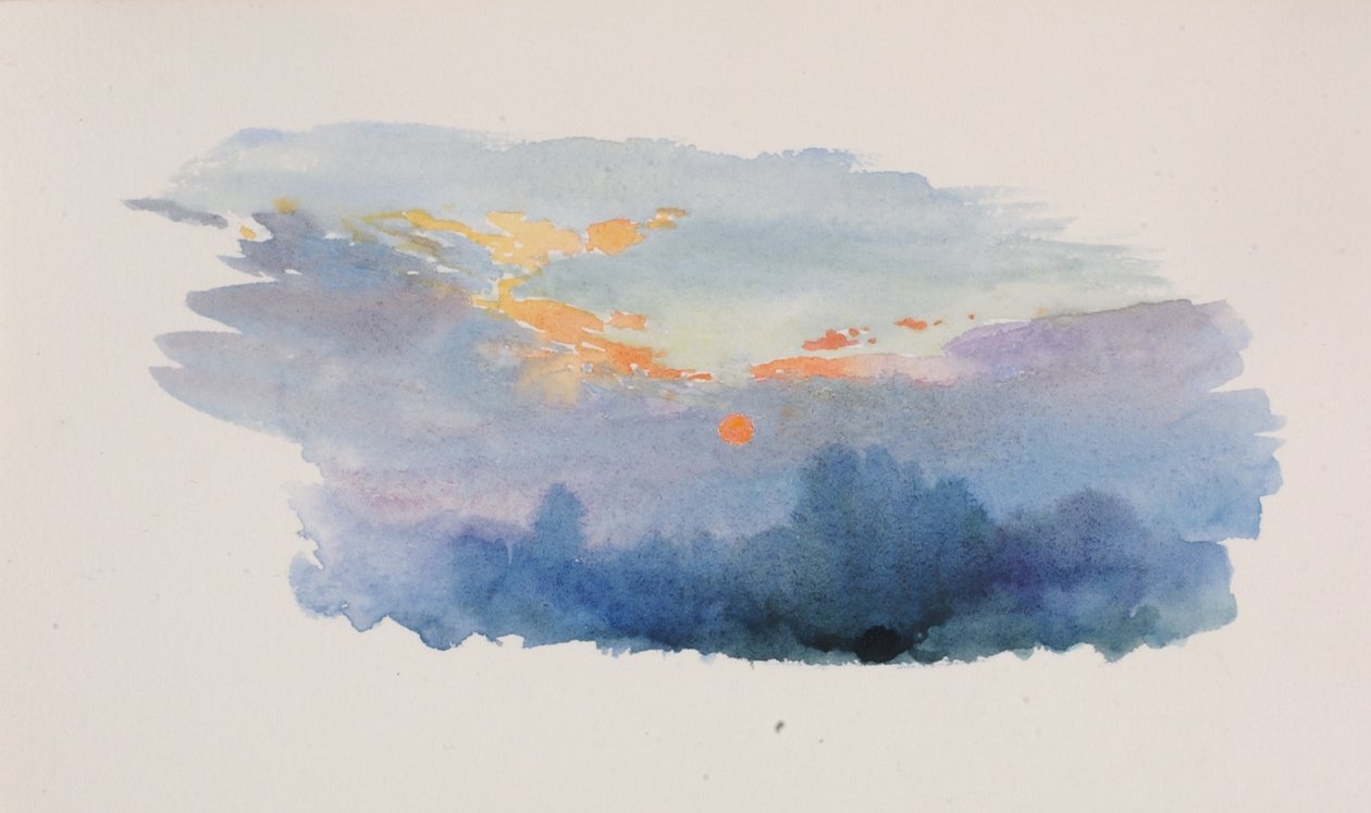 Coucher de soleil, Oxford, 1899 - George Elbert Burr