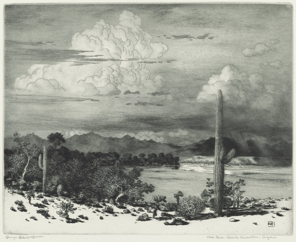 Rivière Verde, Réserve Apache, Arizona - George Elbert Burr