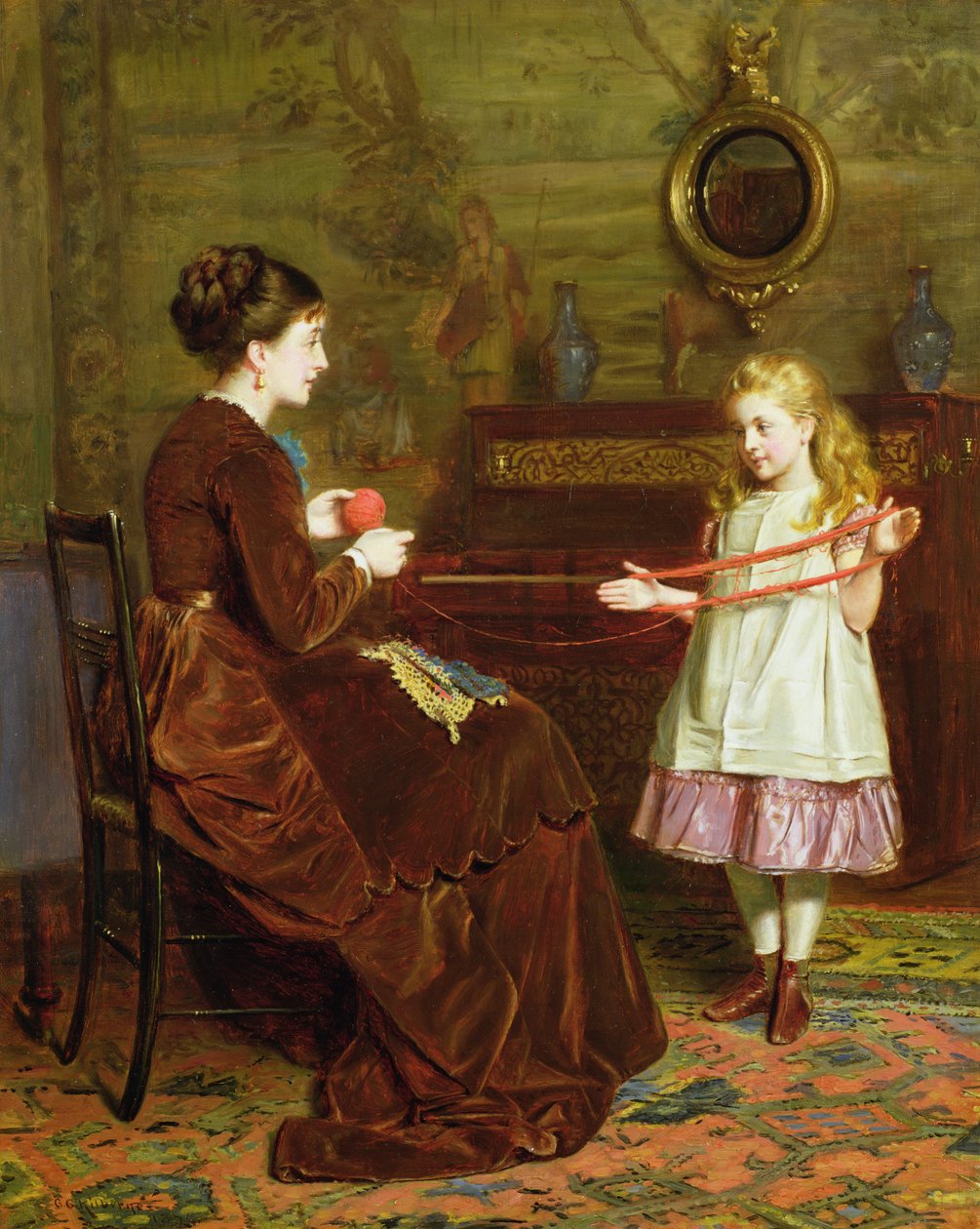 Le petit assistant de maman - George Goodwin Kilburne