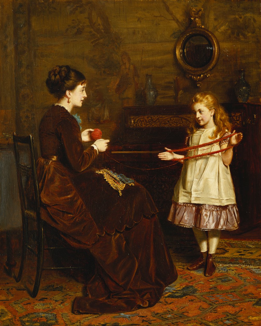 Le petit assistant de maman, 1874 - George Goodwin Kilburne