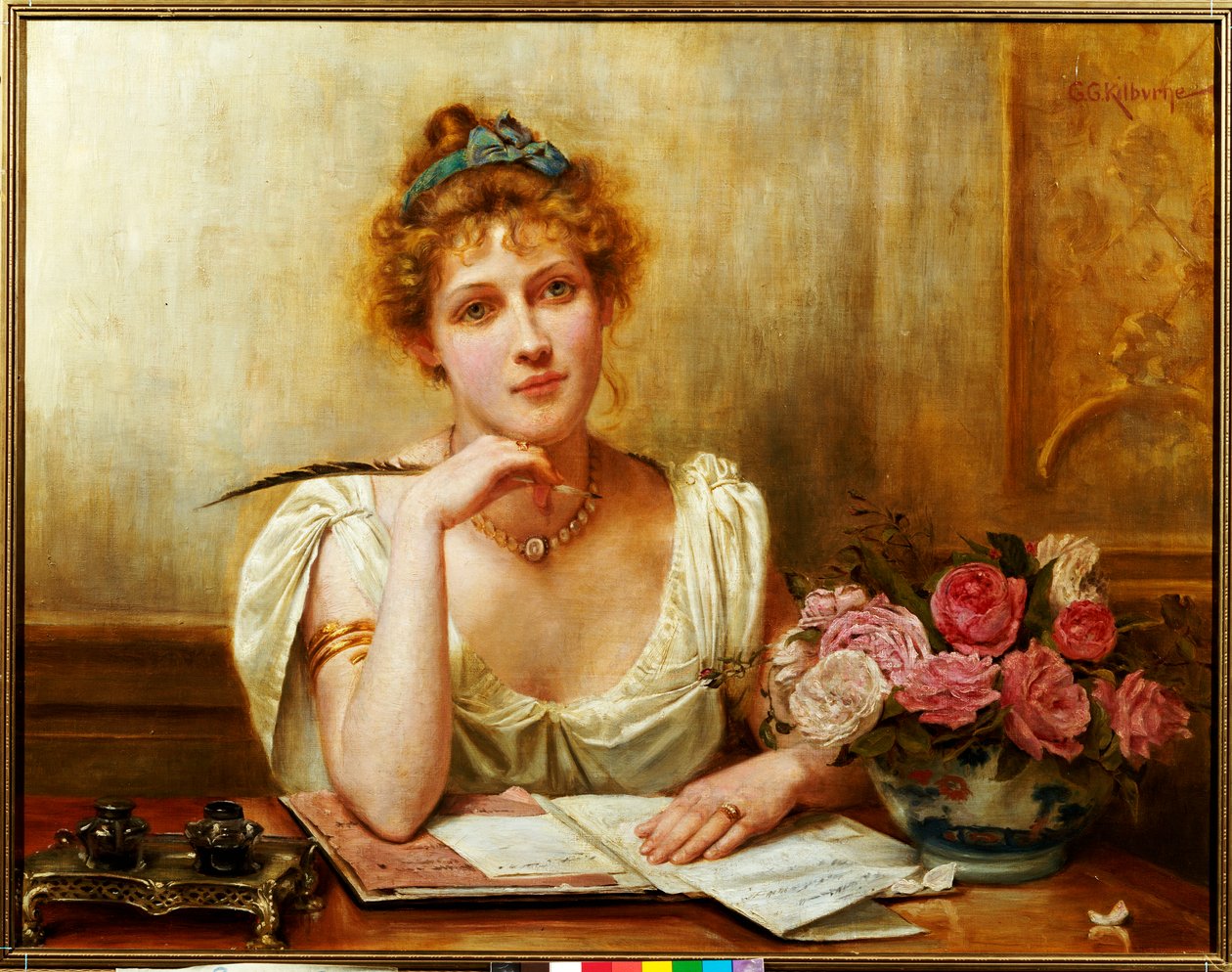 La lettre - George Goodwin Kilburne