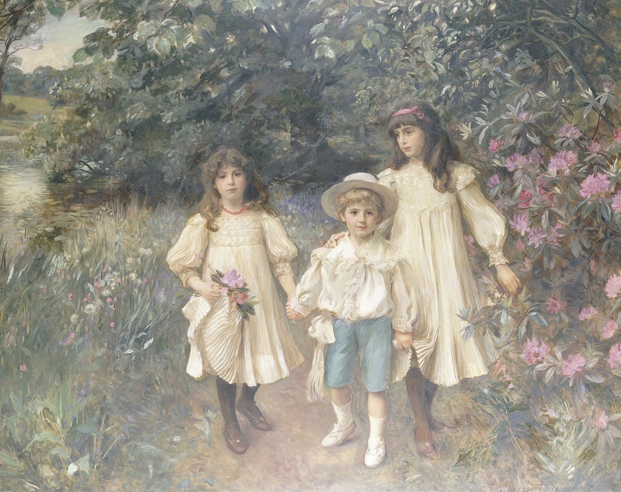 Meriel, Cynthia et George (Perkins) - George Harcourt