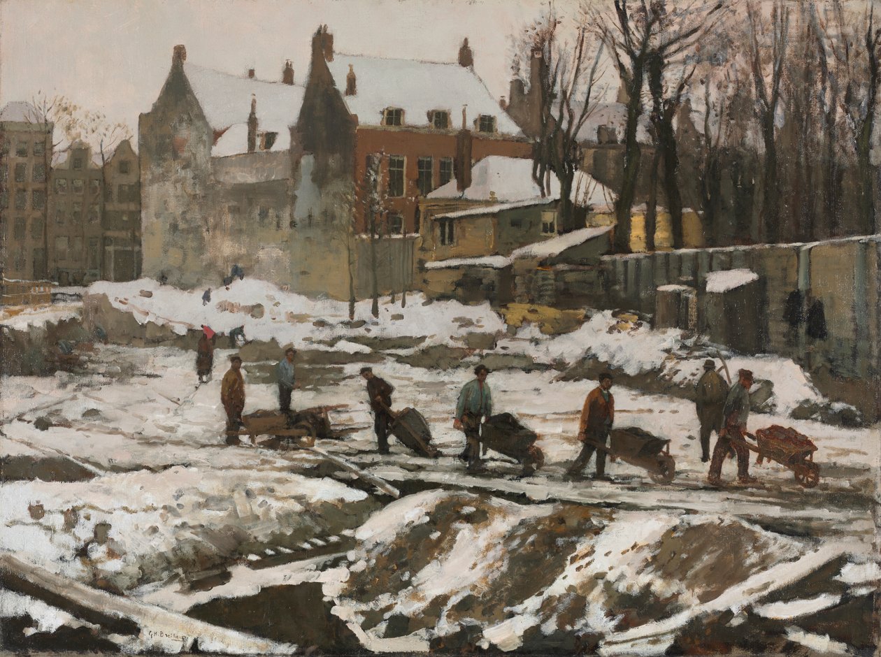 Chantier de construction à Amsterdam - George Hendrik Breitner