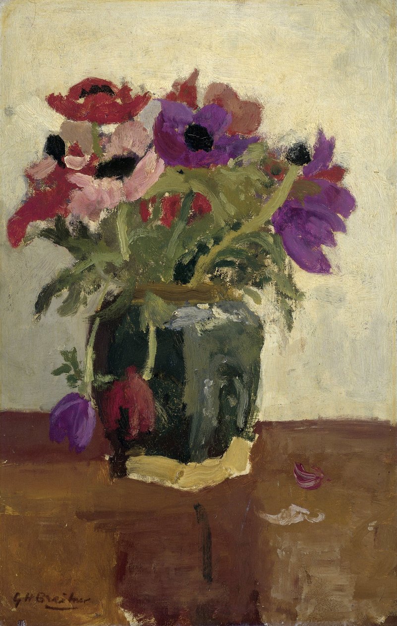 Pot de gingembre avec des anémones - George Hendrik Breitner