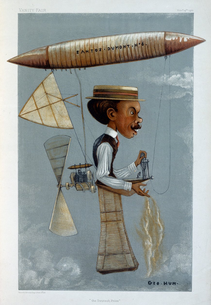 Alberto Santos-Dumont et son dirigeable, 1901 - George Hum