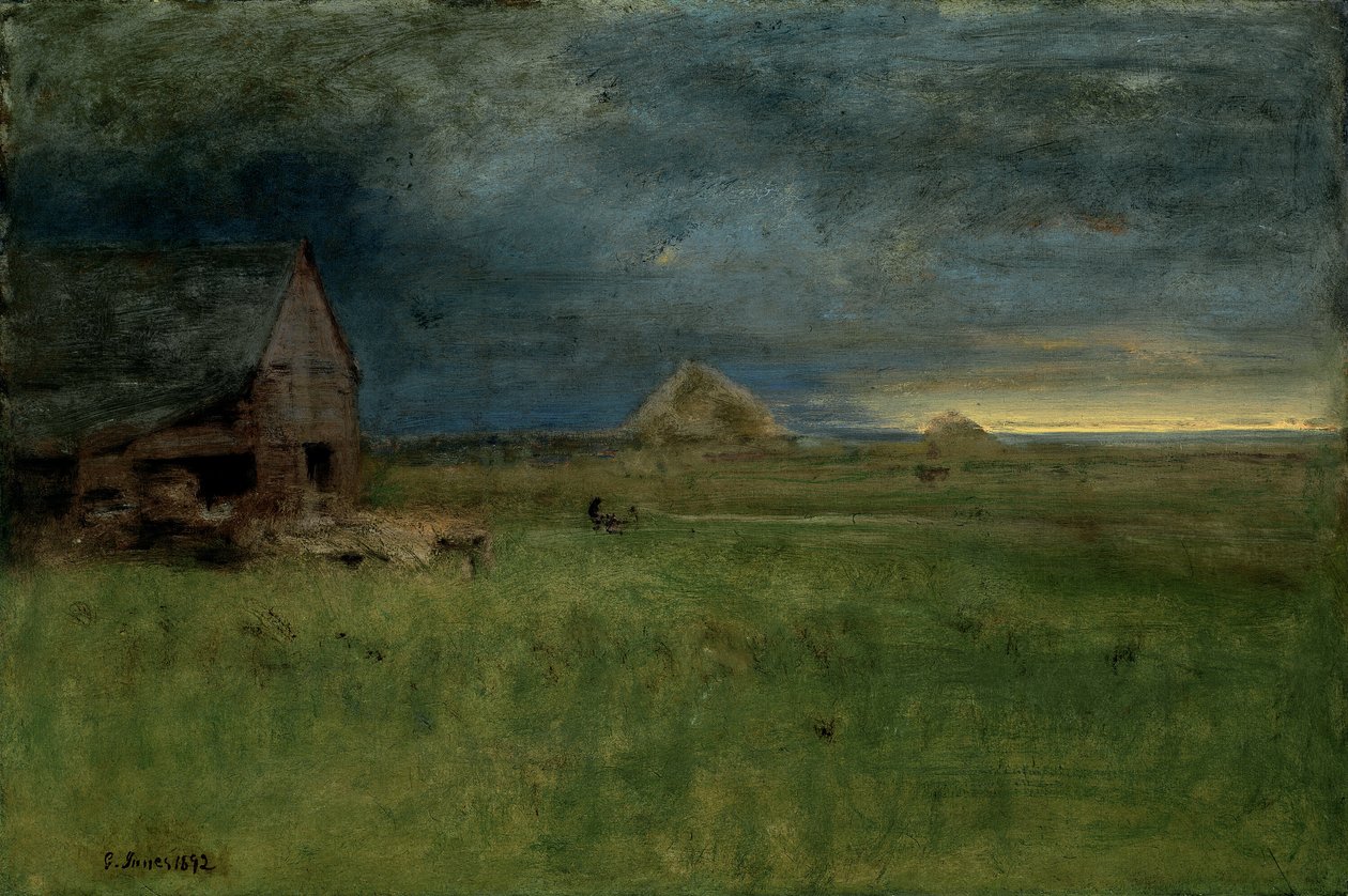 La ferme solitaire, Nantucket - George Inness
