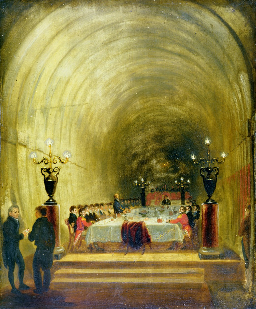 Banquet dans le tunnel de la Tamise, vers 1827 - George Jones