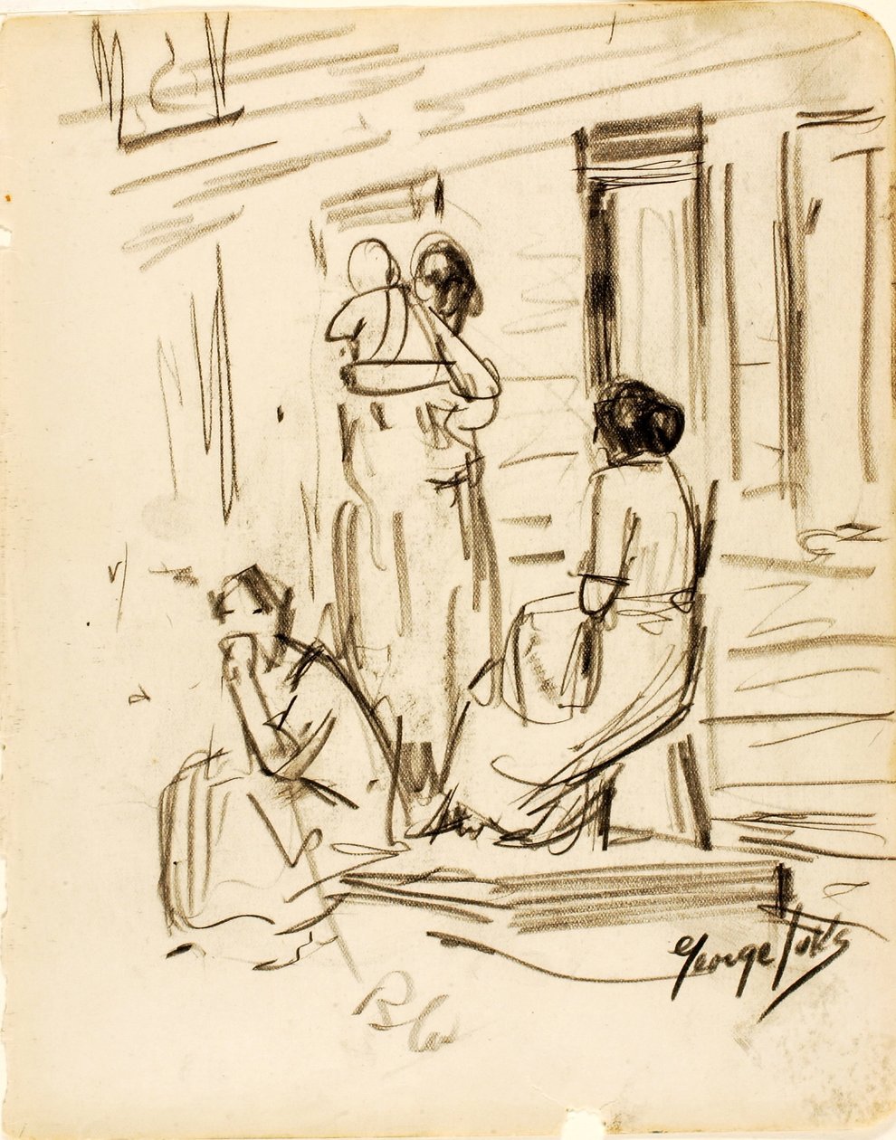 Sans titre (groupe de figures) - George Luks
