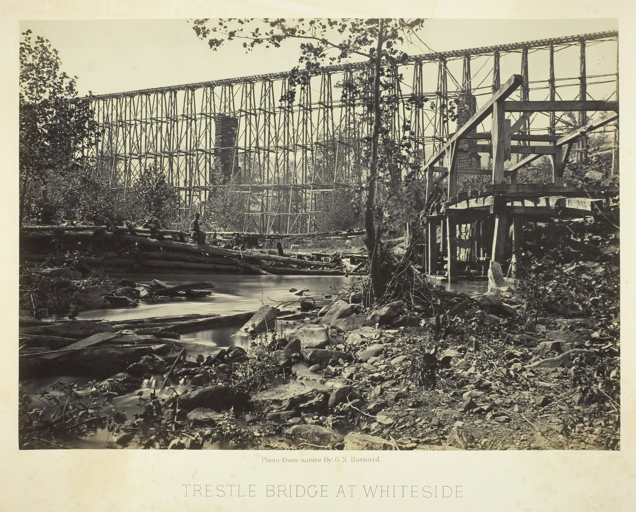 Pont en treillis à Whiteside, 1864 - George N. Barnard