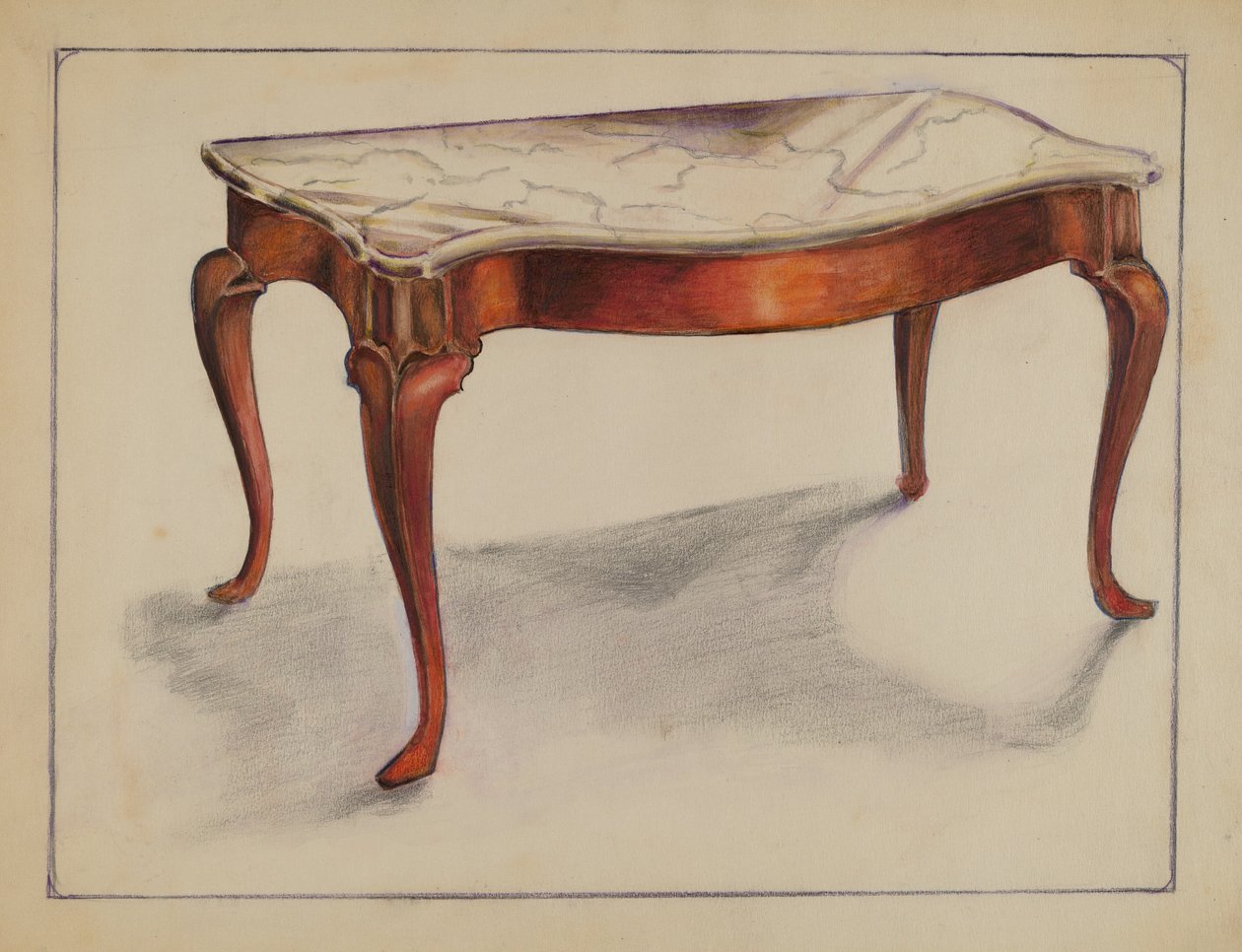 Table à dessus de marbre - George Nelson