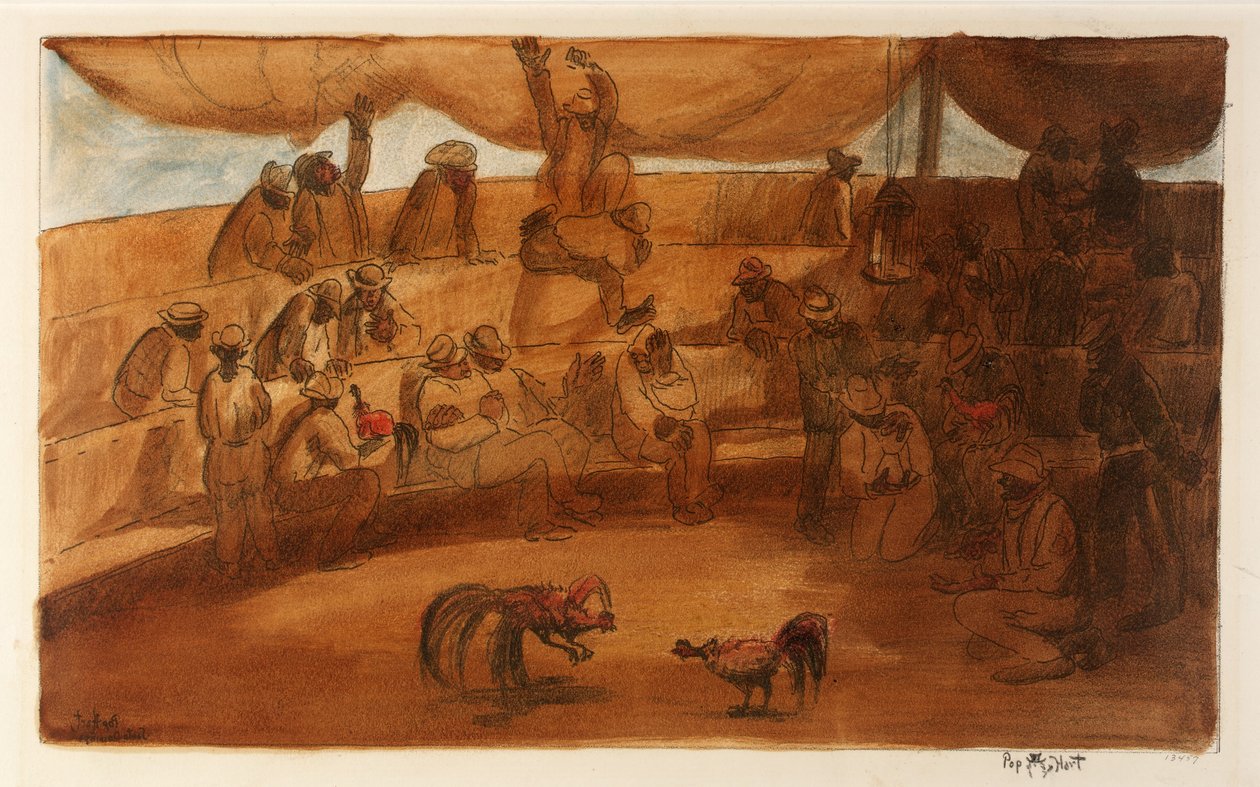 Combat de coqs, Saint-Domingue - George Overbury Pop Hart