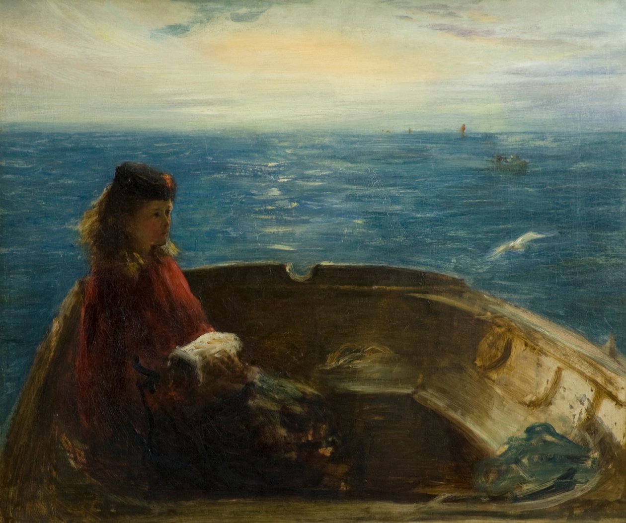 Fille dans un bateau - George Paul Chalmers