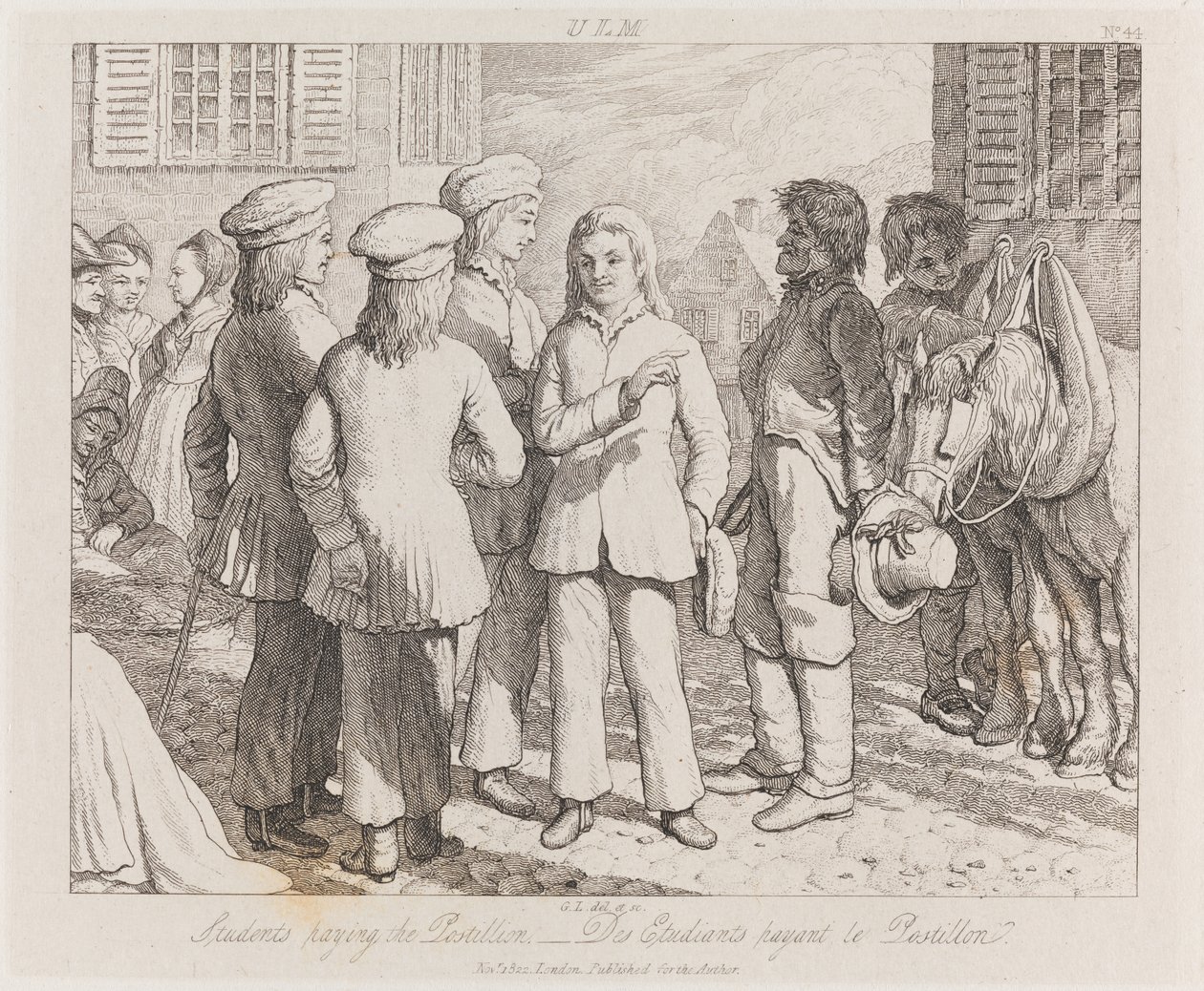Étudiants, Ulm, vers 1821 - George Robert Lewis