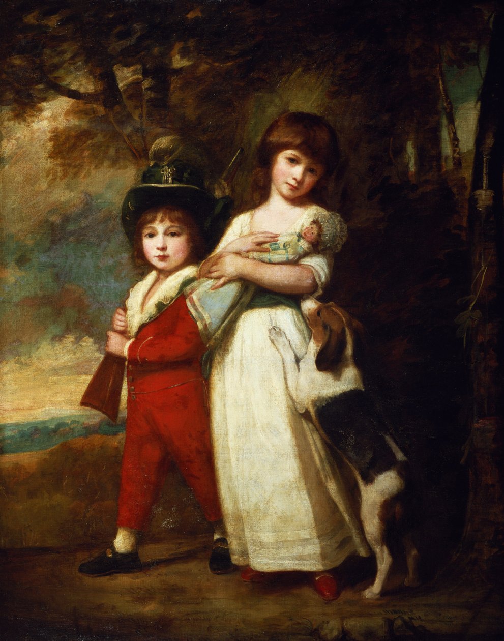 Portrait des enfants Vernon - George Romney
