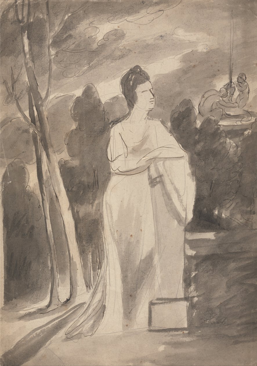 Femme à une colonne - George Romney