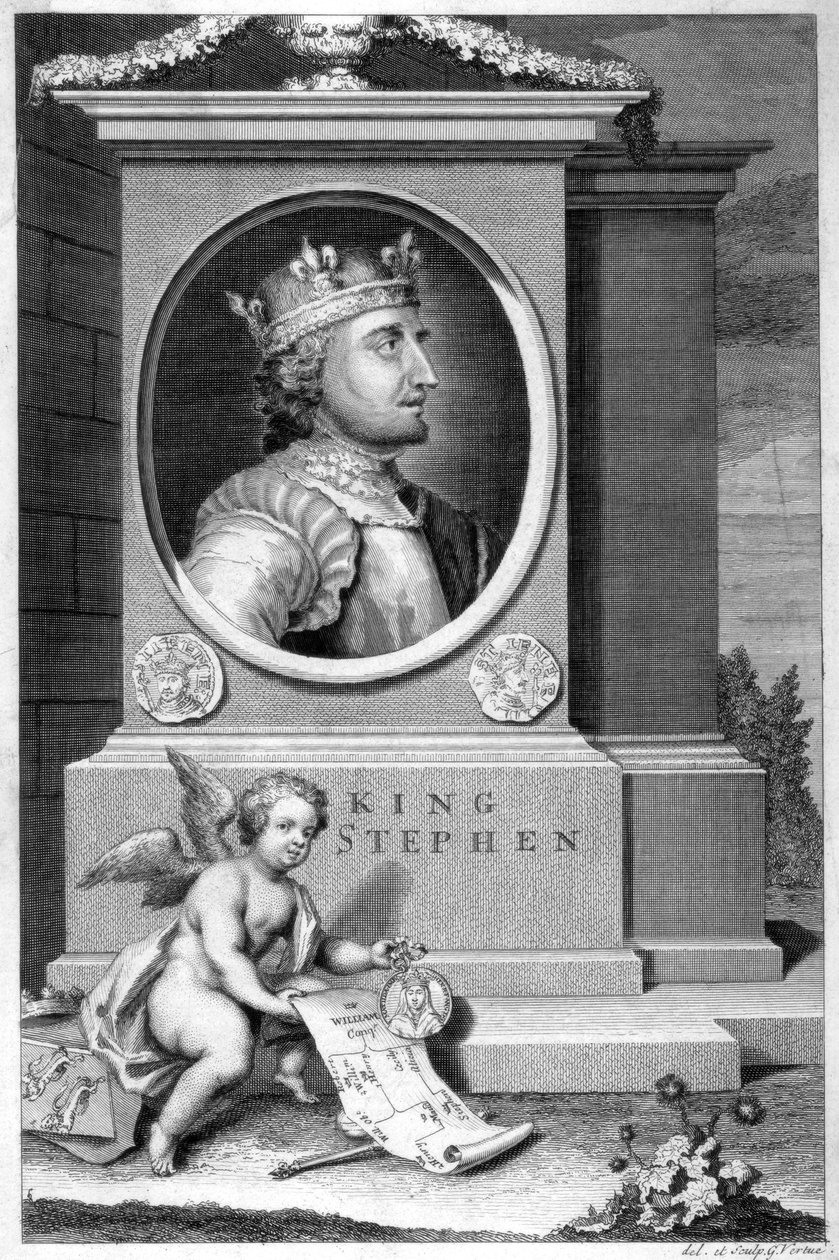 Roi Étienne 1096-1154, 18ème siècle - George Vertue