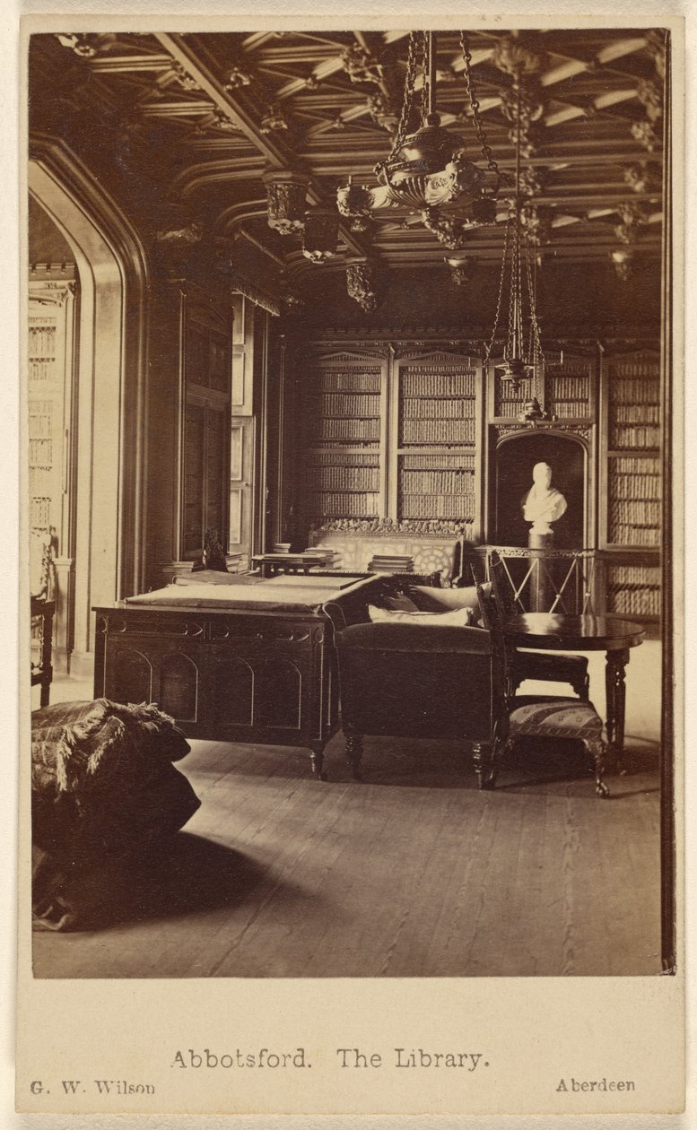 Abbotsford. La bibliothèque. - George Washington Wilson