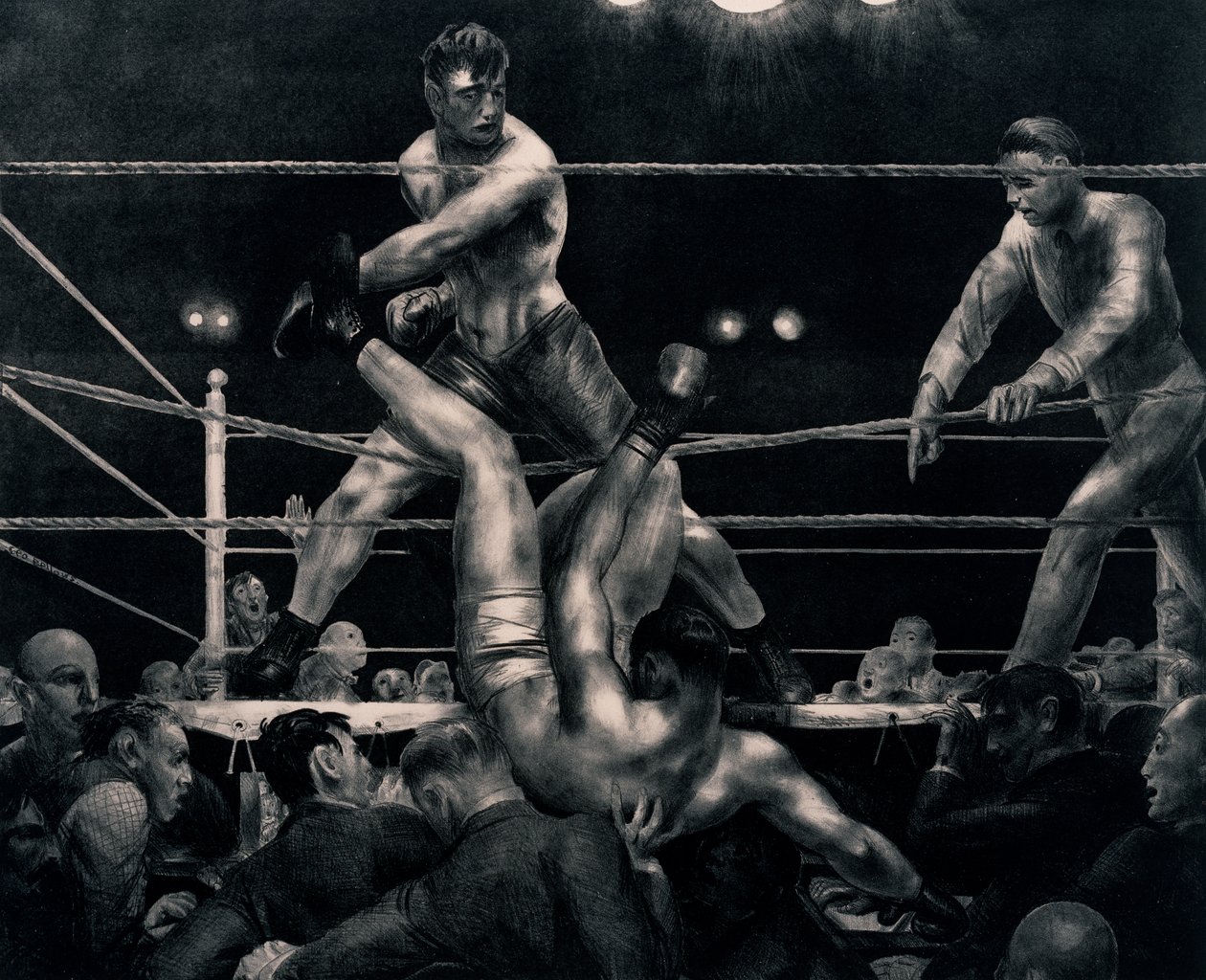 Dempsey et Firpo, 1923-24 - George Wesley Bellows