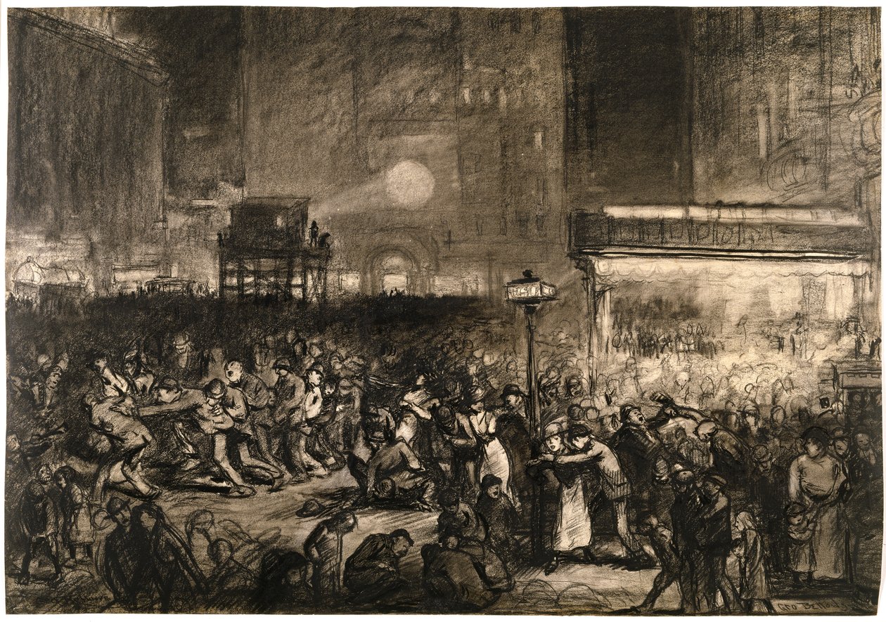 Soirée électorale à Times Square - George Wesley Bellows