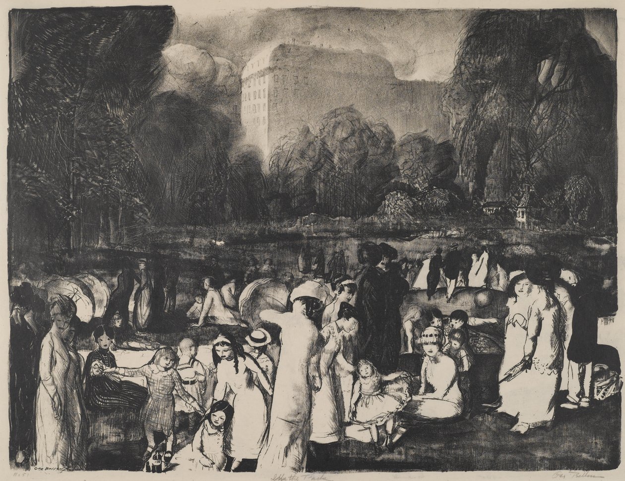 Dans le parc, lumière, 1916 - George Wesley Bellows
