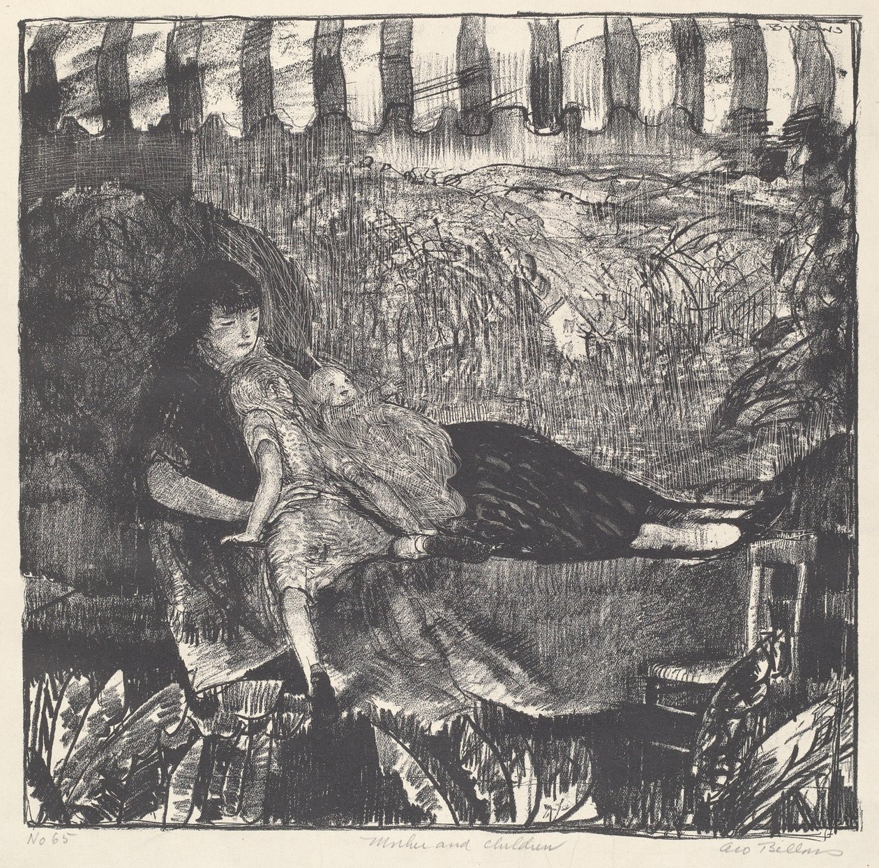 Mère et enfants - George Wesley Bellows